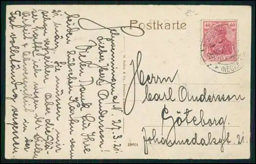 AK Ansichtskarte Postkarte Schwenningen am Neckar, Bahnhofstraße 1921 gelaufen