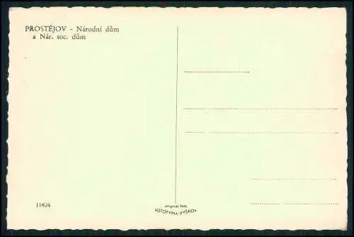 Foto AK Prostejov Proßnitz Mähren - Národní dům a Nár. soc. dům