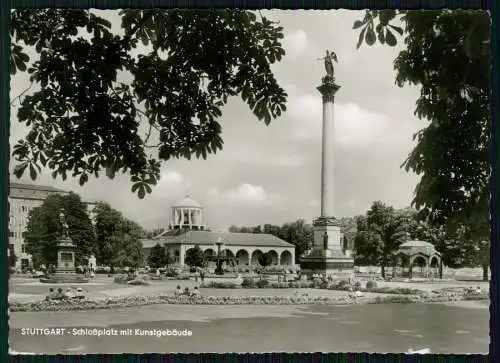 3x Foto AK Stuttgart Blick zur Stiftskirche Blumen-Markt und andere