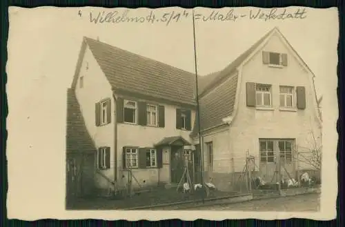 Foto AK Thalwil Kt. Zürich Haus Maler Werkstatt in Wilhelmstr. 5/1 1923 gelaufen