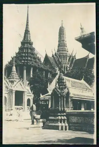 Foto 14x9cm Wat Phra Kaeo Tempel des Smaragd-Buddha Königspalast in Bangkok 1910