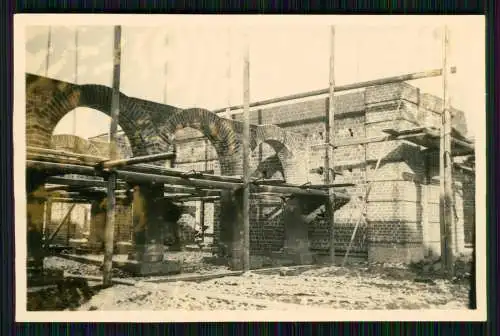 6x Foto große Gebäude im Rohbau Richtfest um 1940 Wo ?