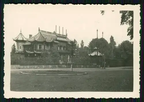 7x Foto Wehrmacht Brüssel Bruxelles Laeken Belgien der chinesische Pavillon 1940