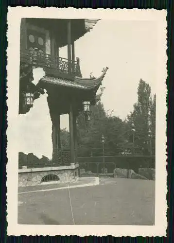 7x Foto Wehrmacht Brüssel Bruxelles Laeken Belgien der chinesische Pavillon 1940