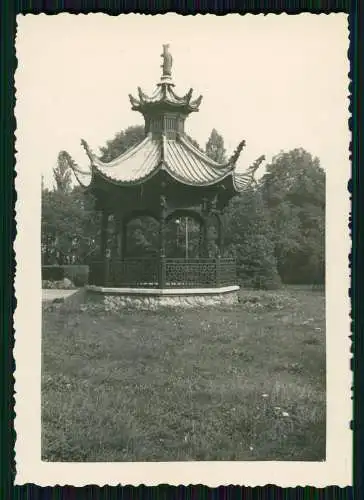 7x Foto Wehrmacht Brüssel Bruxelles Laeken Belgien der chinesische Pavillon 1940