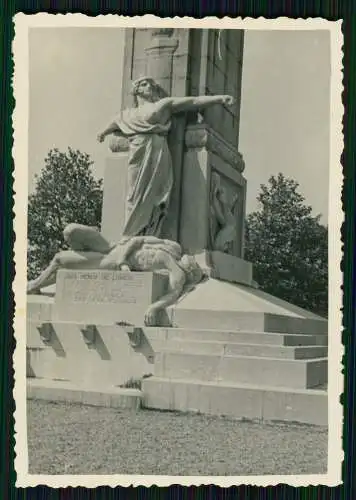 2x Foto Wehrmacht Belgien Denkmal DEN HELDEN VON LONCIN 1914-1918