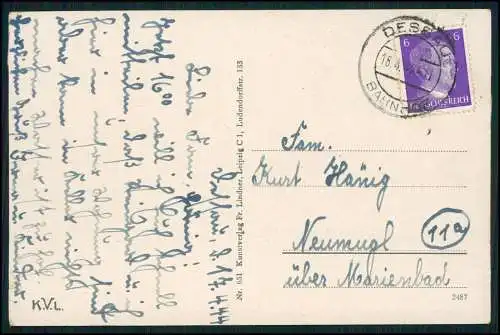 3x AK Ansichtskarte Postkarte Dessau Sachsen Anhalt Ansichten 1939-43 gelaufen