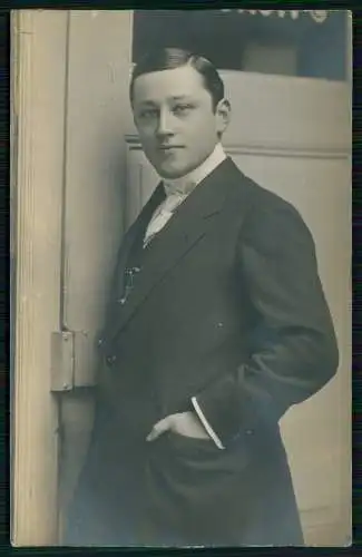 Foto AK Theater Dortmund 1911-12 - Schauspieler Hans Georg Faber Standportrait