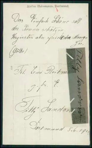 Foto AK Theater Dortmund 1915 - Schauspielerin Tilly Sandon Widmung an Frl. ....