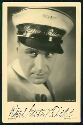 Foto AK Schauspieler Karl Ludwig Diehl Portrait Autogramm - Ross Verlag 8516/1