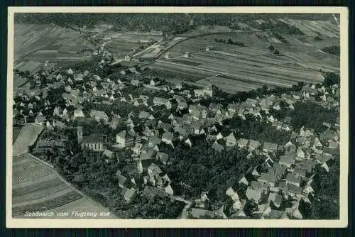 AK Schöneich Kr. Böblingen Ortsansicht Luftbild vom Flugzeug 1937 gelaufen