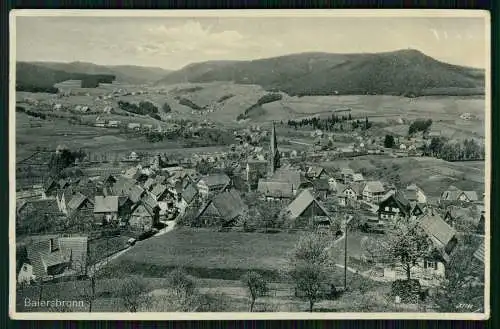 AK Baiersbronn im Schwarzwald, Gesamtansicht mit Kirche 1936