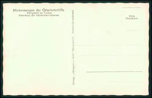 Foto AK Königstein im Taunus, Missionswagen der Ostpriesterhilfe Heimatvertriebe