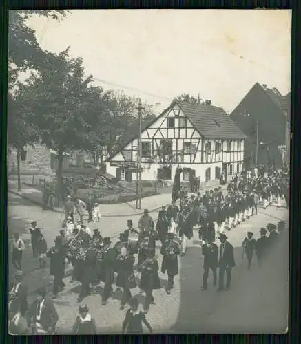 2x. Foto Schützenfest Umzug 1935 Werbung Kohlen Briketthandlung Peter Kops NRW