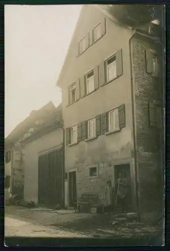 Foto AK Haus Bauer Viehstall Hausnummer 76 Wo ? 1914 gelaufen Info Rückseite