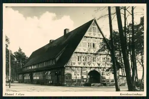 Foto AK Ebstorf Klosterflecken in der Lüneburger Heide Kreiskrankenhaus Fachwerk