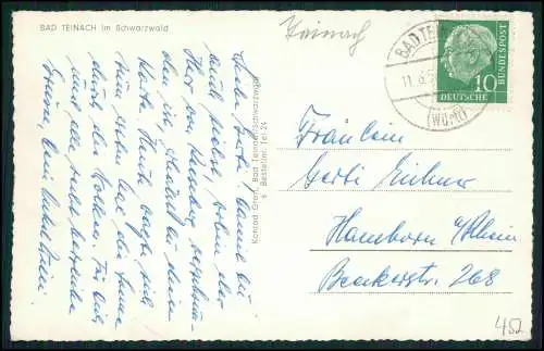 AK Postkarte Bad Teinach Zavelstein im Schwarzwald, Panorama Karte gelaufen