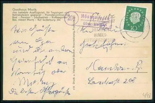 AK Hösseringen Suderburg Gasthaus Moritz Landpoststempel über Uelzen gelaufen