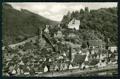 Foto AK Hirschhorn Neckar, Blick auf den Ort, Burg Klosterkirche Karte gelaufen