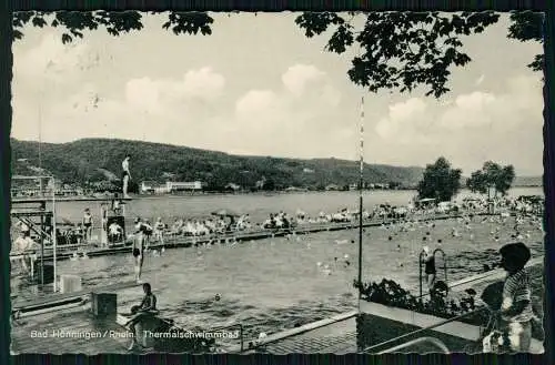 AK Bad Hönningen am Rhein Thermalschwimmbad - nach Duisburg Hamborn AK gelaufen