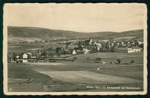 Foto AK Velké Chvojno České Chvojno Böhmisch Kahn bei Königswald im Sudetenland