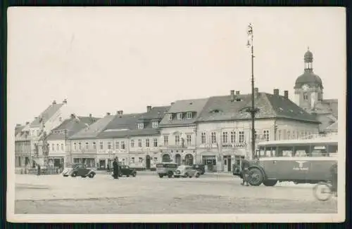 AK Šluknov Schluckenau Böhmen Adolf Hitler Platz Hotel Lamm Cafe Mildner 1941