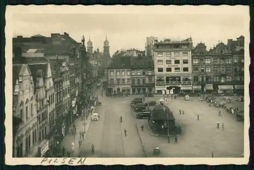 Foto AK Ansichtskarte Postkarte Plzeň Pilsen Böhmen Stadt 1941 gelaufen