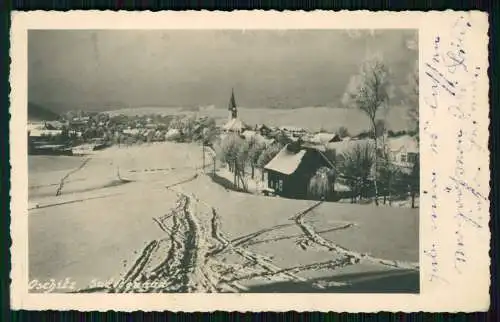 Foto AK Osečná Oschitz Olschwitz im Liberecký kraj Sudetengau 1942 gelaufen