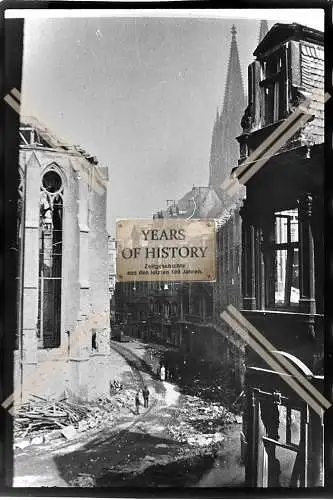 Foto Köln 1944-46 zerstört Kirche Straße Dom 