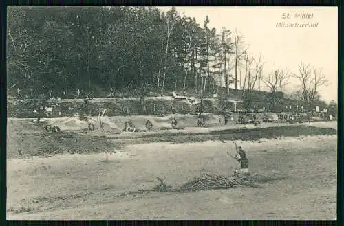 AK 1. WK Feldpost-Karte -  Saint Mihiel Meuse Militärfriedhof 1916 gelaufen