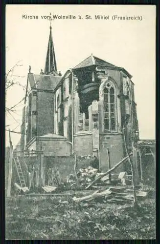 AK 1. WK Feldpost-Karte - Kirche von von Woinville b. St. Mihiel Frankreich