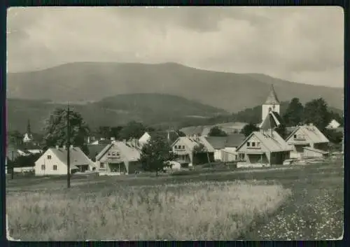 Foto AK Horní Planá Oberplan Südböhmen Teilansicht mit Kirche