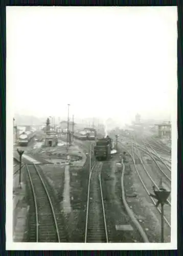 7x Foto Deutsche Eisenbahn Lokomotive Bahnhof Gleisanlagen uvm. aus der DDR Zeit