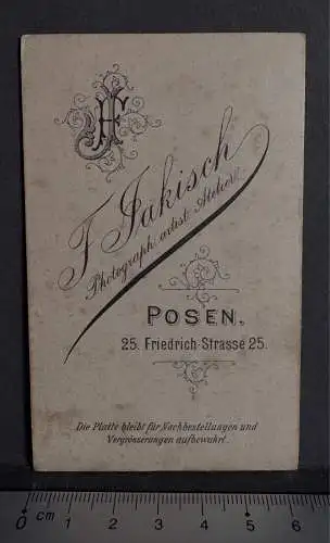 CDV Foto Soldat in Uniform - Fotograf Franz Jakisch, Poznań Posen