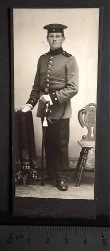 CDV Foto Soldat in Uniform - Fotograf Photograph - P. Schmidt Koblenz