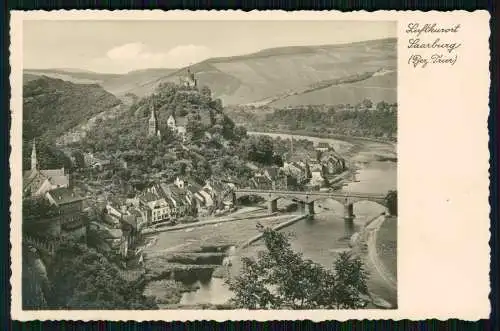 Foto AK Saarburg an der Saar Bezirk Trier, Panorama, Brücke 1939 gelaufen