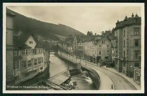 Foto AK Wildbad Lr. Calw im Schwarzwald König-Karl-Straße 1939