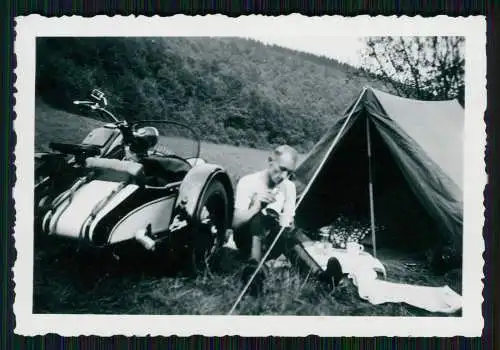 4x Foto Motorrad Krad Zündapp-Gespann mit Stoye-Beiwagen