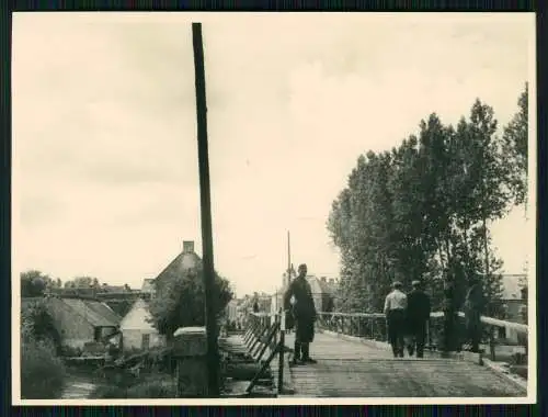 6x Foto Soldaten Wehrmacht Kriegszerstörung Belgien Frankreich diverse Brücken