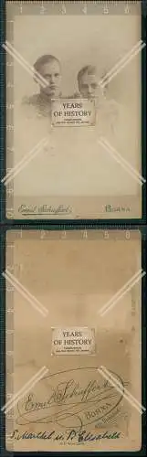 CDV Foto Zwillinge Mädchen Atelier Schuffert Borna in Sachsen um 1895