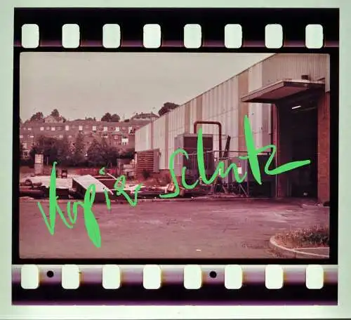 Original Farbdia 4x3,5 cm England Industriefotografie Gebäude 1950-60er Jahre