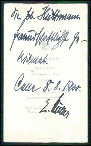 CDV Foto Portrait feiner Herr 1900  - Fotografie P. Paulsen, Norden, Neueweg 230