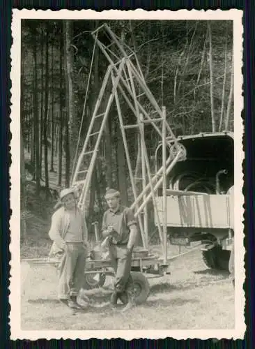 3x DEA Deutsche Erdöl AG Henschel Magirus o.ä. Bohrturmaufbau Weilheim-Schongau