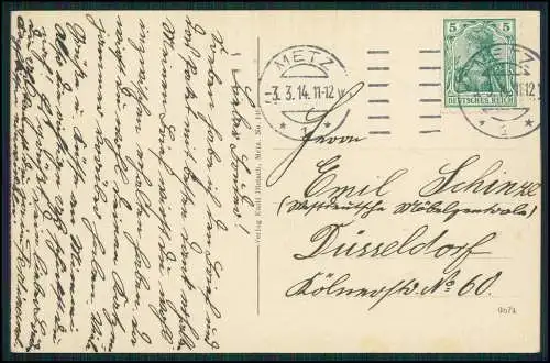 AK Metz Moselle, Weg zum Generalkommando Karte im Rahmen 1914 gelaufen
