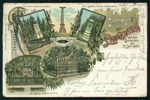 AK Litho Bad Langensalza im Thüringer Becken Jüdenhügel und andere 1903 gelaufen