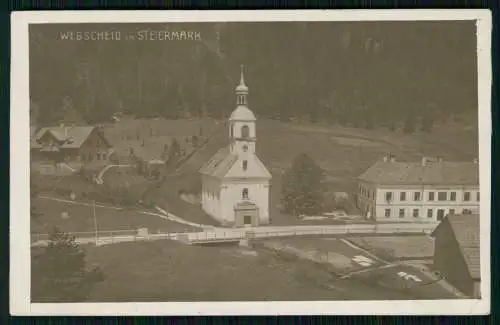 Foto AK Wegscheid Mariazell Steiermark Kirche - Marke Deutsch-Österreich 1918-21