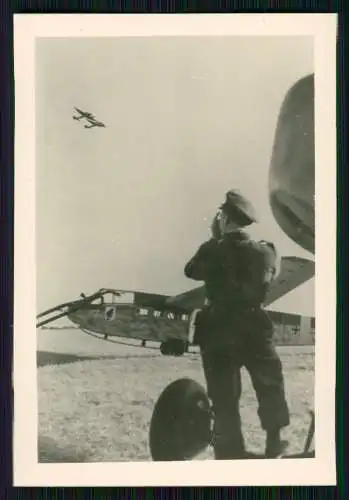 7x Foto 9 x 6 cm altes Papier nach 1945 - Flugzeug Aircraft Lastensegler .....