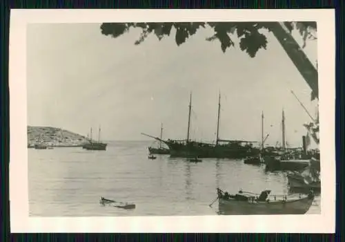 7x Foto 9 x 6 cm altes Papier nach 1945 - Marine Kriegsschiffe Gefecht ......