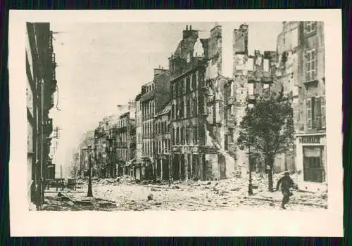 7x Foto 9 x 6 cm altes Papier nach 1945 Sdkfz Strolch Vormarsch Kriegszerstörung