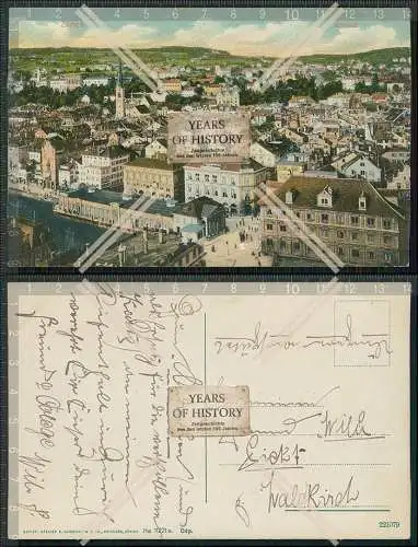 AK Ansichtskarte Zürich Stadt Schweiz Altstadtpartie Straßen Kirche Gebäude 